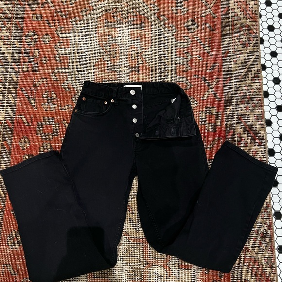 Buck Mason Black Straight Leg Jeans - Picture 3 of 6